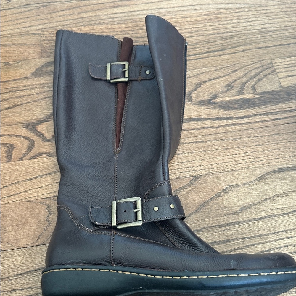 Women’s Dark Brown Leather Buckle Boots b:o:c brand by Born - Picture 8 of 8